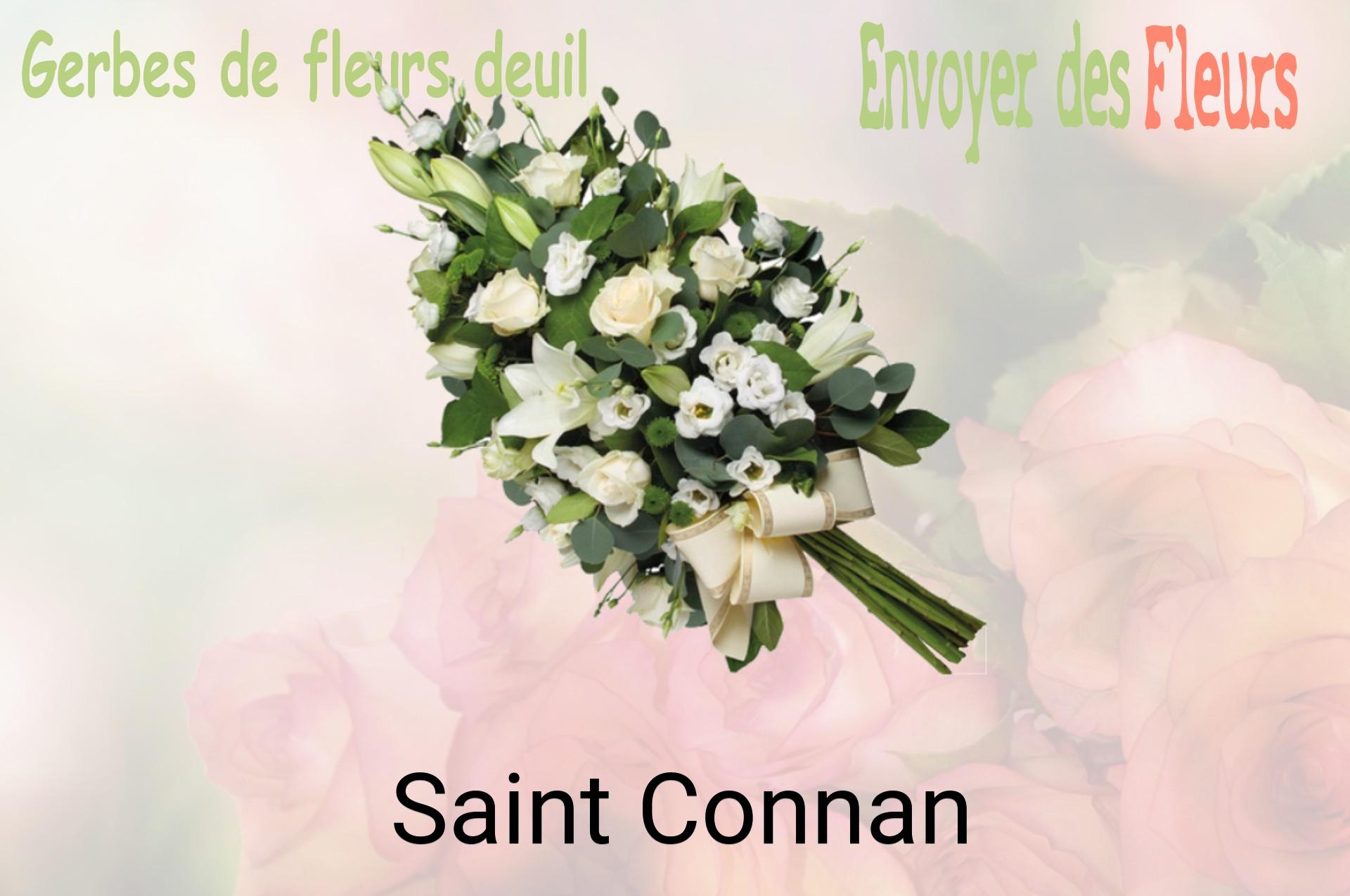 Gerbe de fleurs de deuil livrée à Saint-Connan